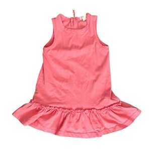 Crewcuts Kids Dress Pink Ruffle Cotton Sleeveless